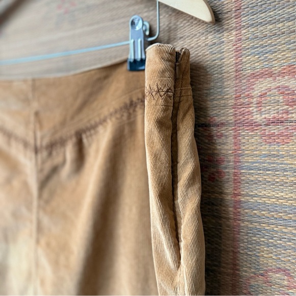 Vintage Western Tan Corduroy Aline Maxi Skirt Large - Picture 3 of 6